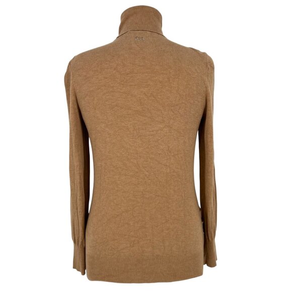 Escada Sport Camel Brown Turtleneck Gathered Detail Sweater Size Small - Picture 7 of 12